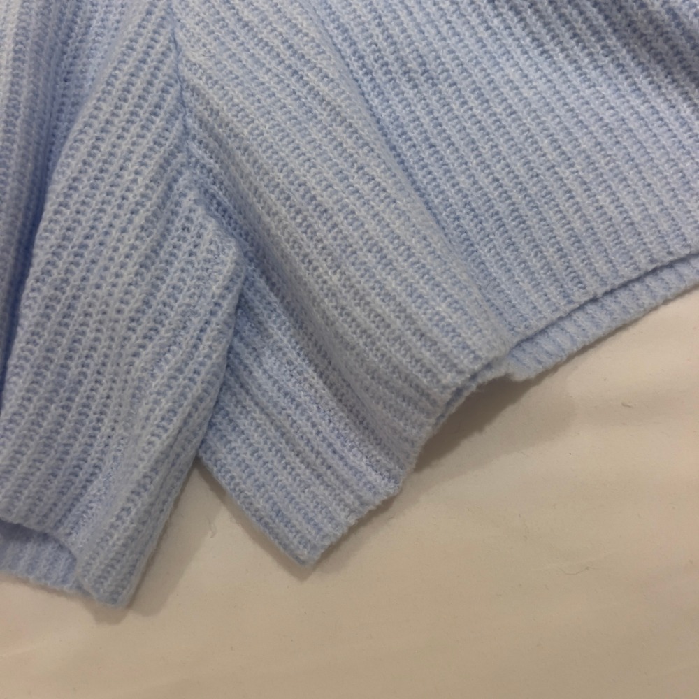Aerie Light Blue Ribbed Knit Lounge Shorts Small - Picture 5 of 6